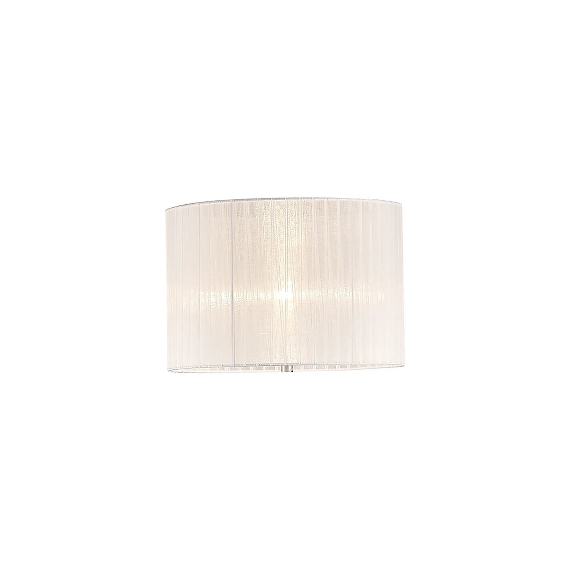 ILS31535  Florence 38cm Round Organza Fabric Shade White